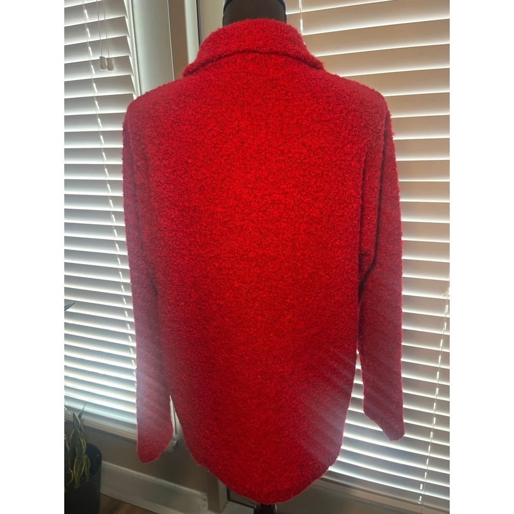 Vintage Marisa Christina Knitworks Red Wool Blend Cardigan Sweater Womens M - Picture 3 of 10
